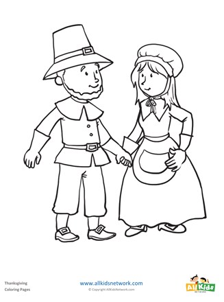 Pilgrims coloring page all kids network