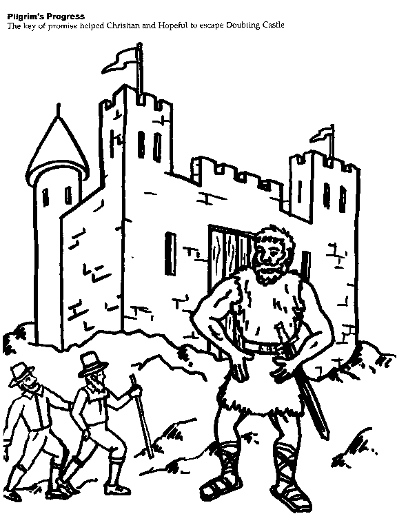 Pilgrims progress coloring page