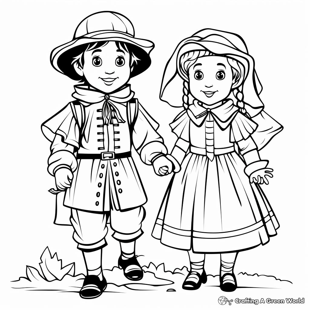 Pilgrim coloring pages