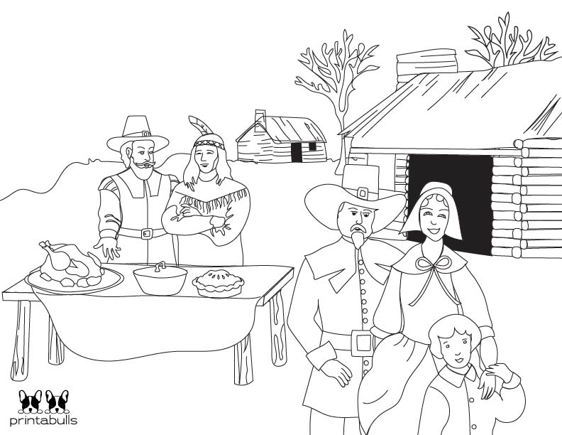 Pilgrim coloring pages