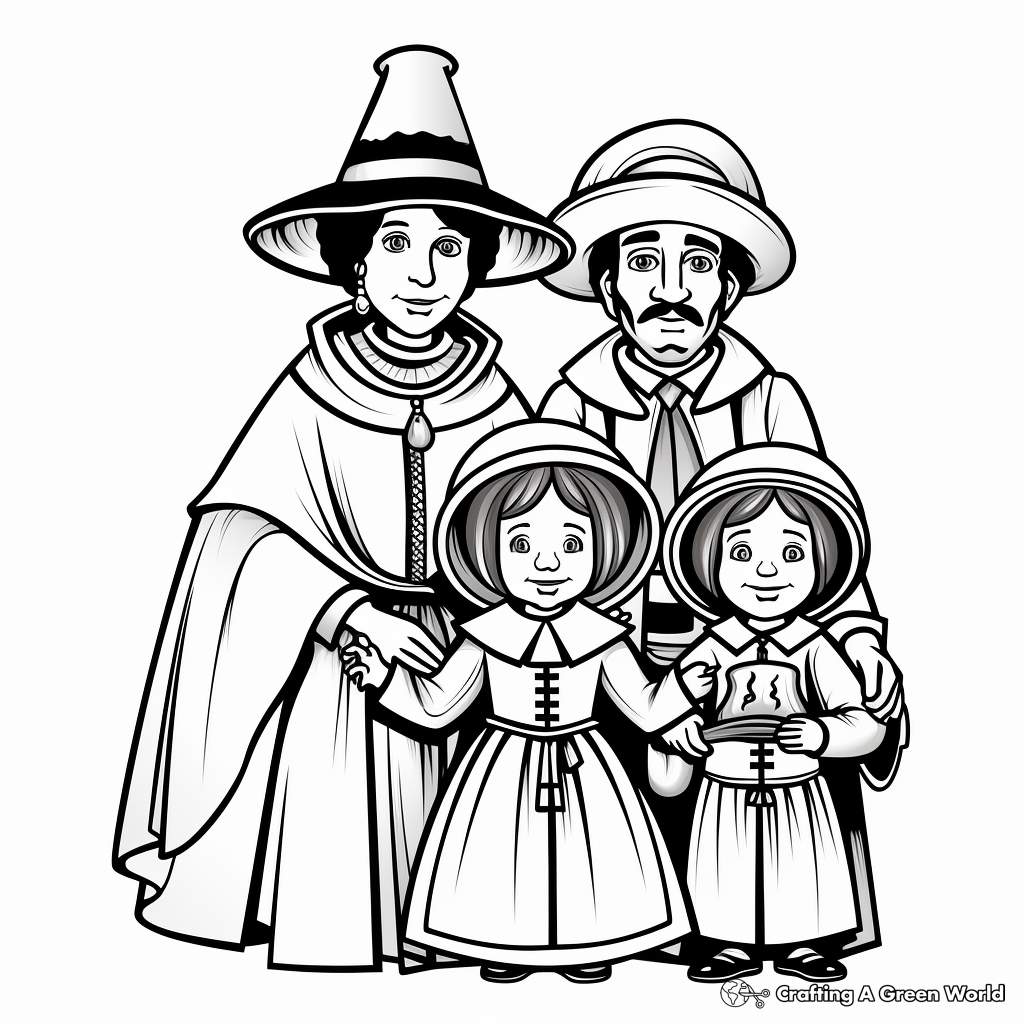 Pilgrim coloring pages