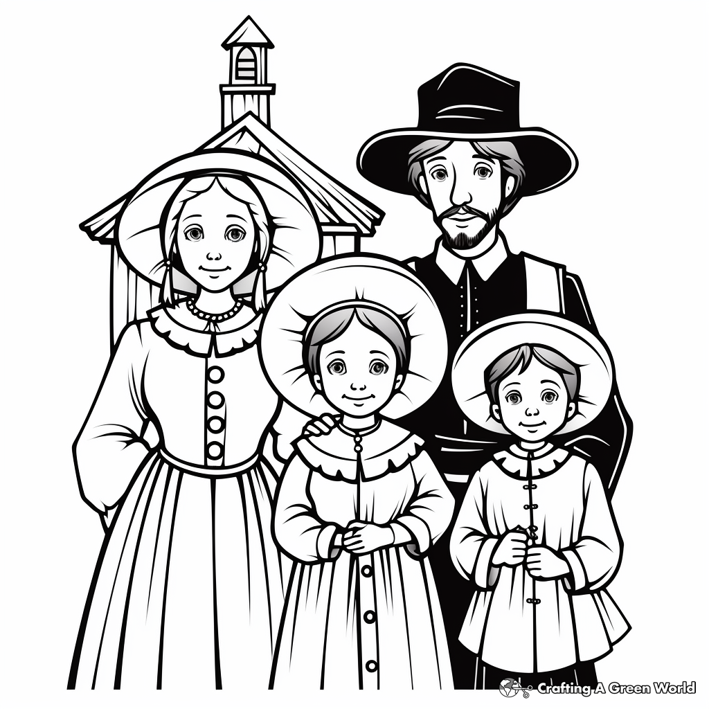 Pilgrim coloring pages