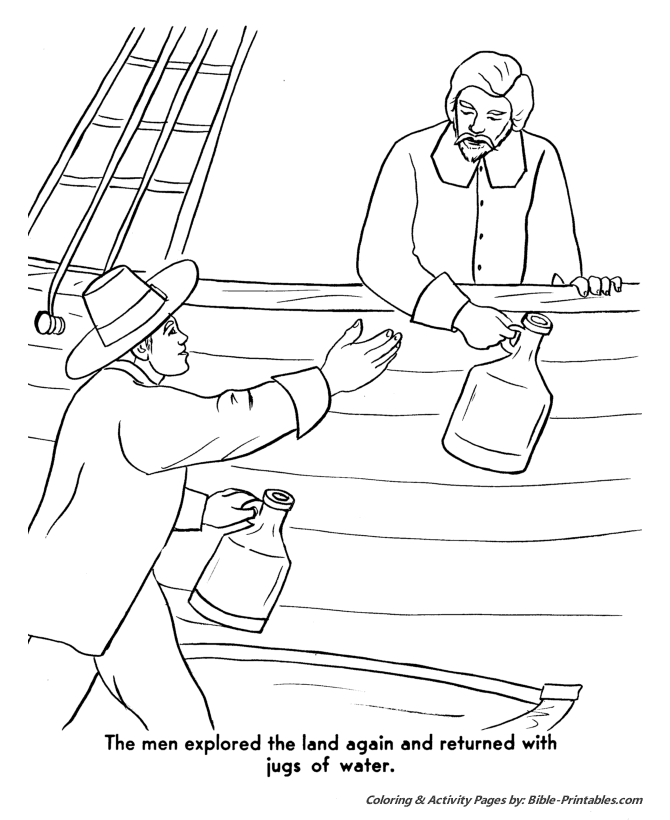 Bible printables the pilgrims story coloring pages