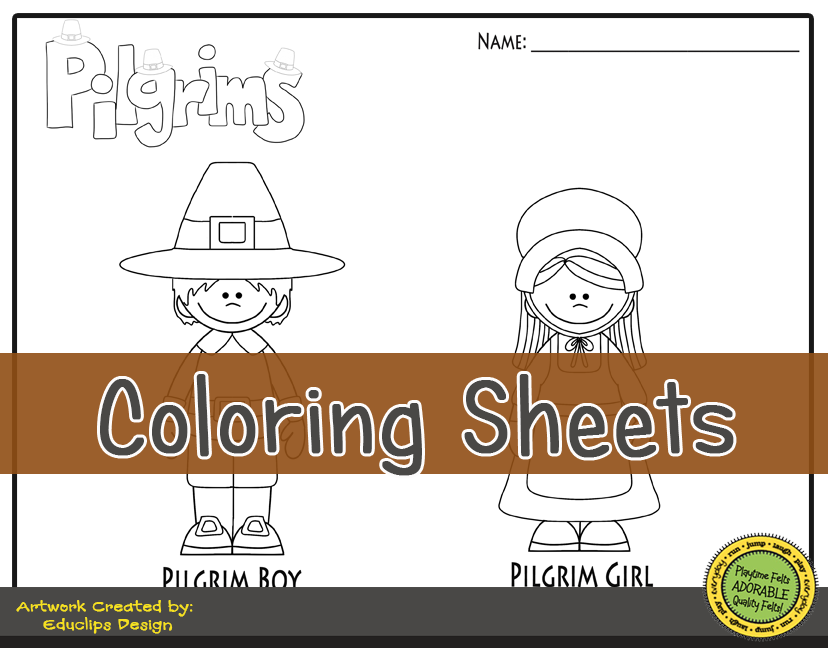 Pilgrim chores prek worksheets for home or classroom