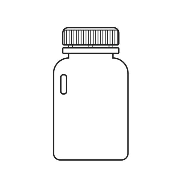 Pill bottle drawing stock illustrations royalty