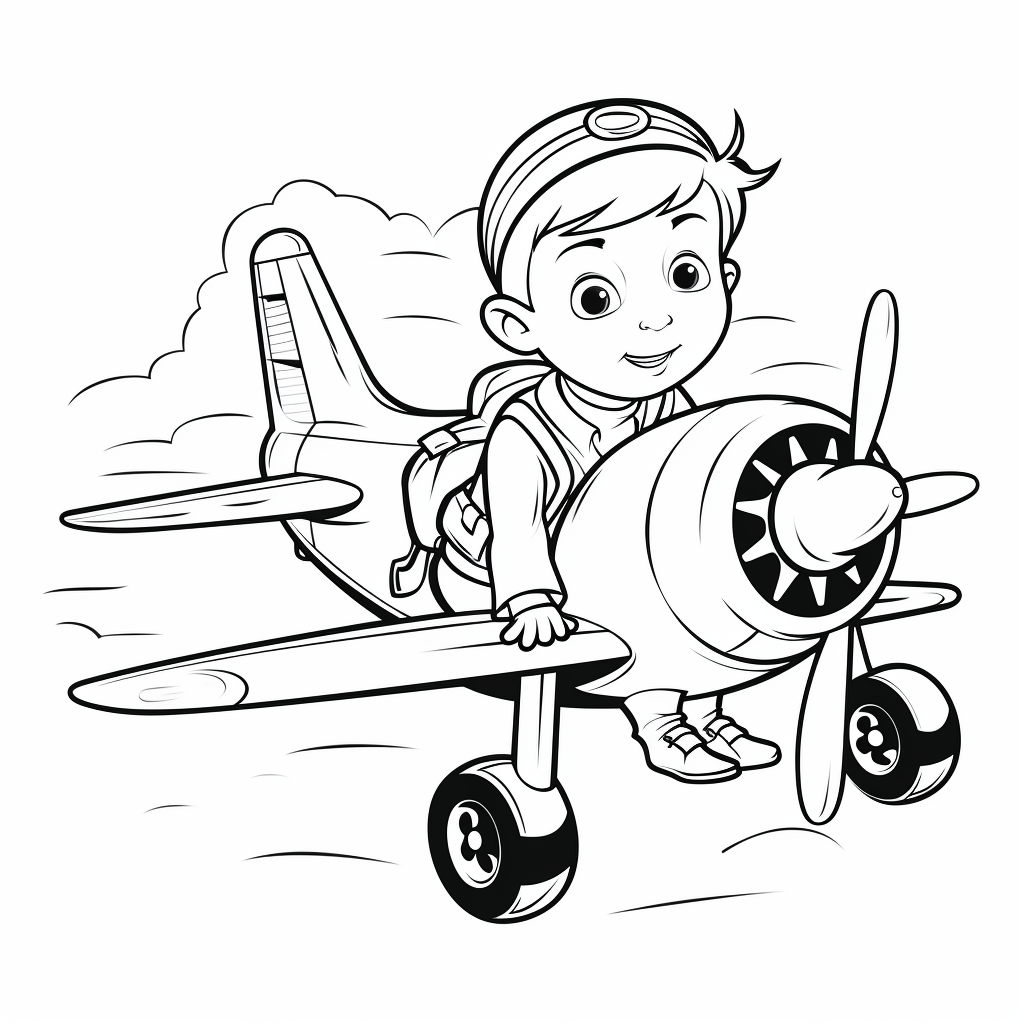 Airplane coloring pages