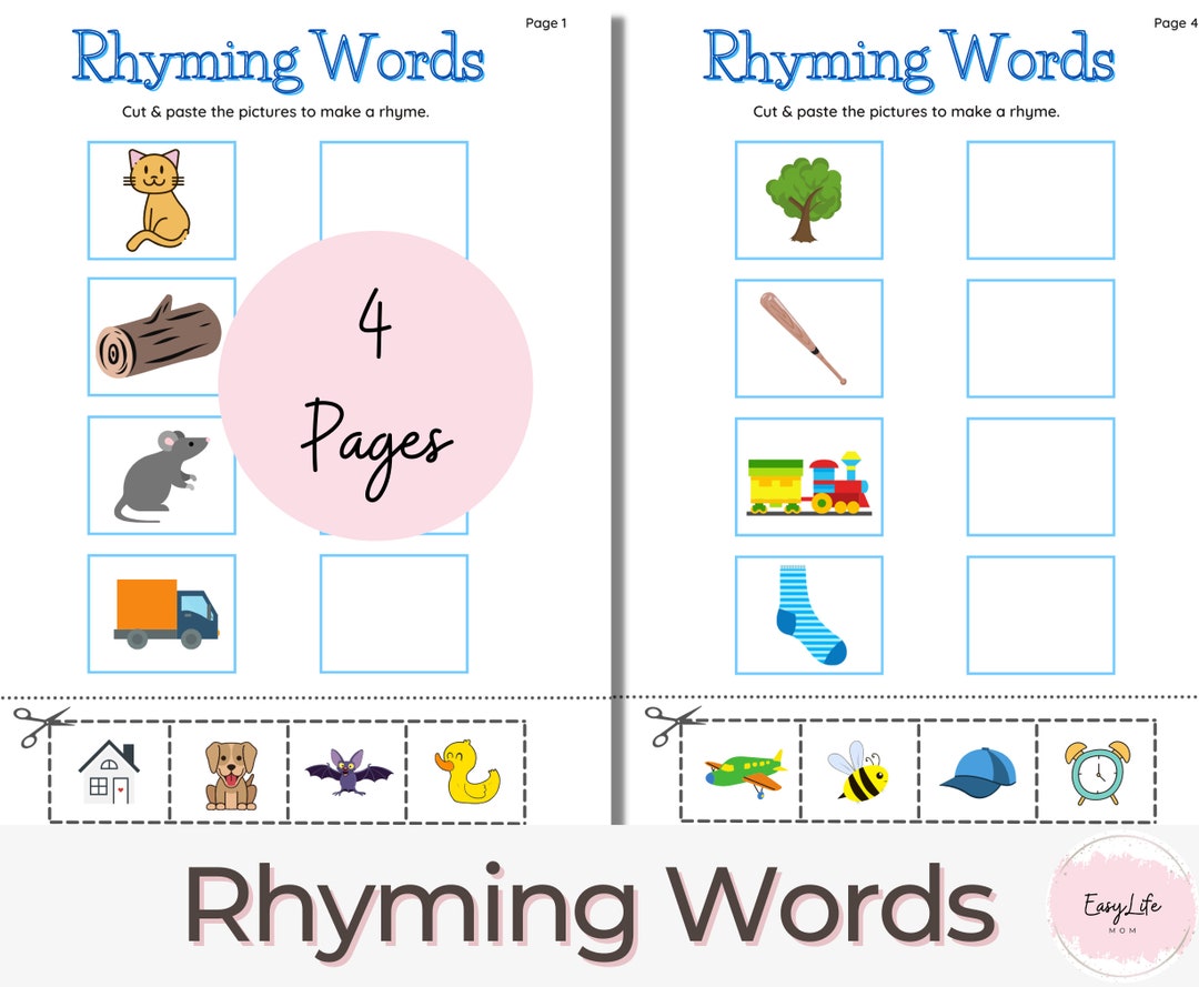 Rhyming words worksheets preschool prek worksheets homeschool printable rhyming worksheets learning activities rhymes and worksheets