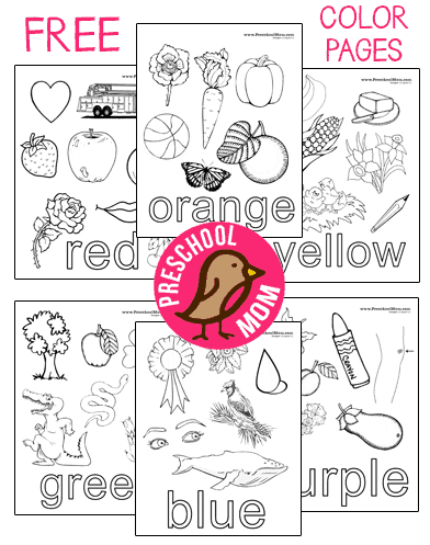 Free color words coloring pages