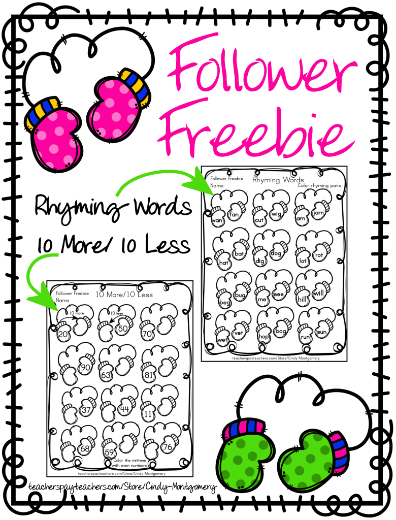 Free january follower freebie rhyming more less pages every day is the weekend