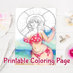 Bikini coloring page