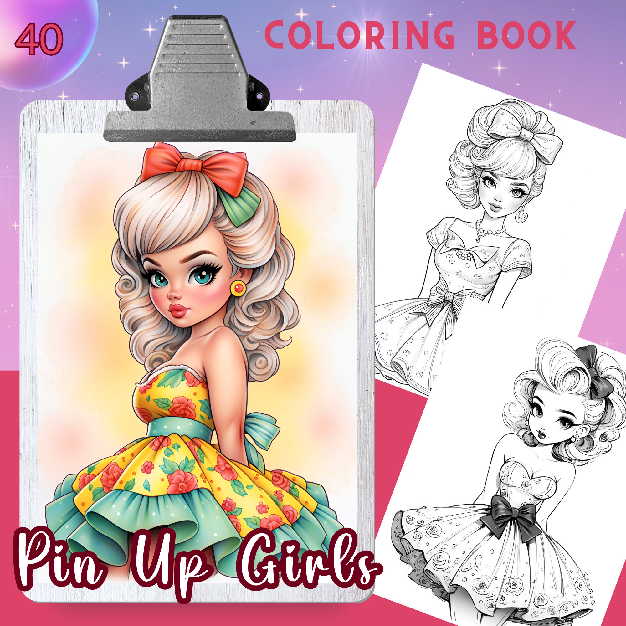 Pinup coloring book