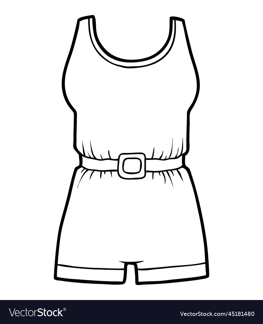 Coloring book retro swimsuit royalty free vector image