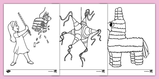 Piãata coloring sheets teacher