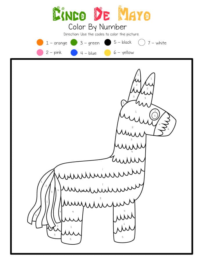 Cinco de mayo coloring pages