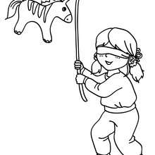 Girls birthday party coloring pages