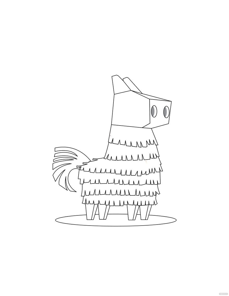 Free cinco de mayo pinata coloring page