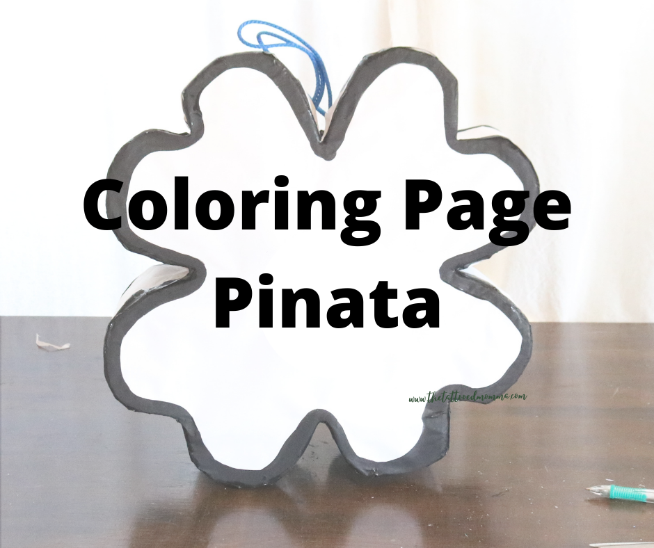 Coloring page pinata â how to decorate