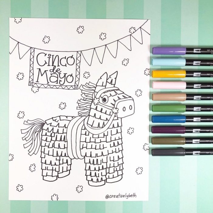 Fun cinco de mayo printables free coloring pages