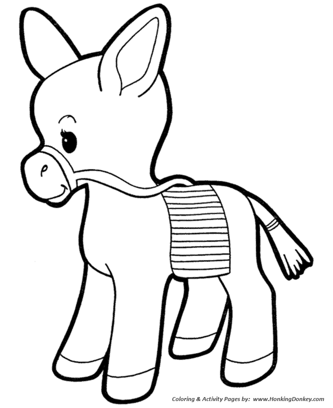 Farm animal coloring pages printable donkey piãata coloring page and kids activity sheet