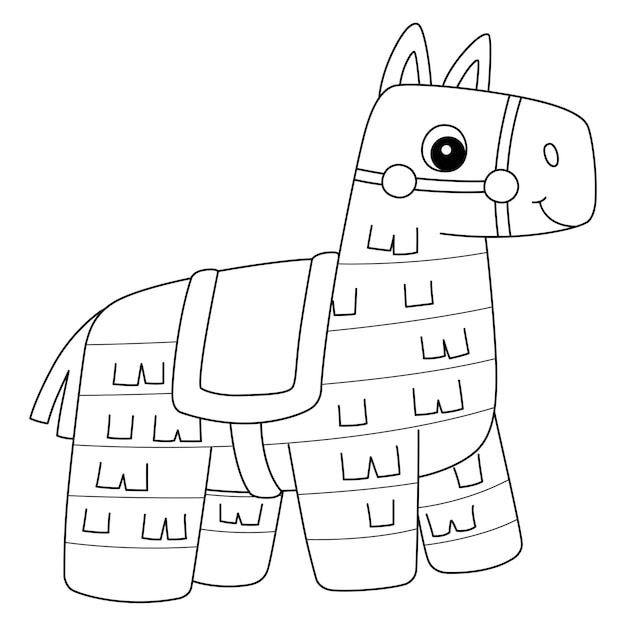 Premium vector pinata isolated coloring page for kids