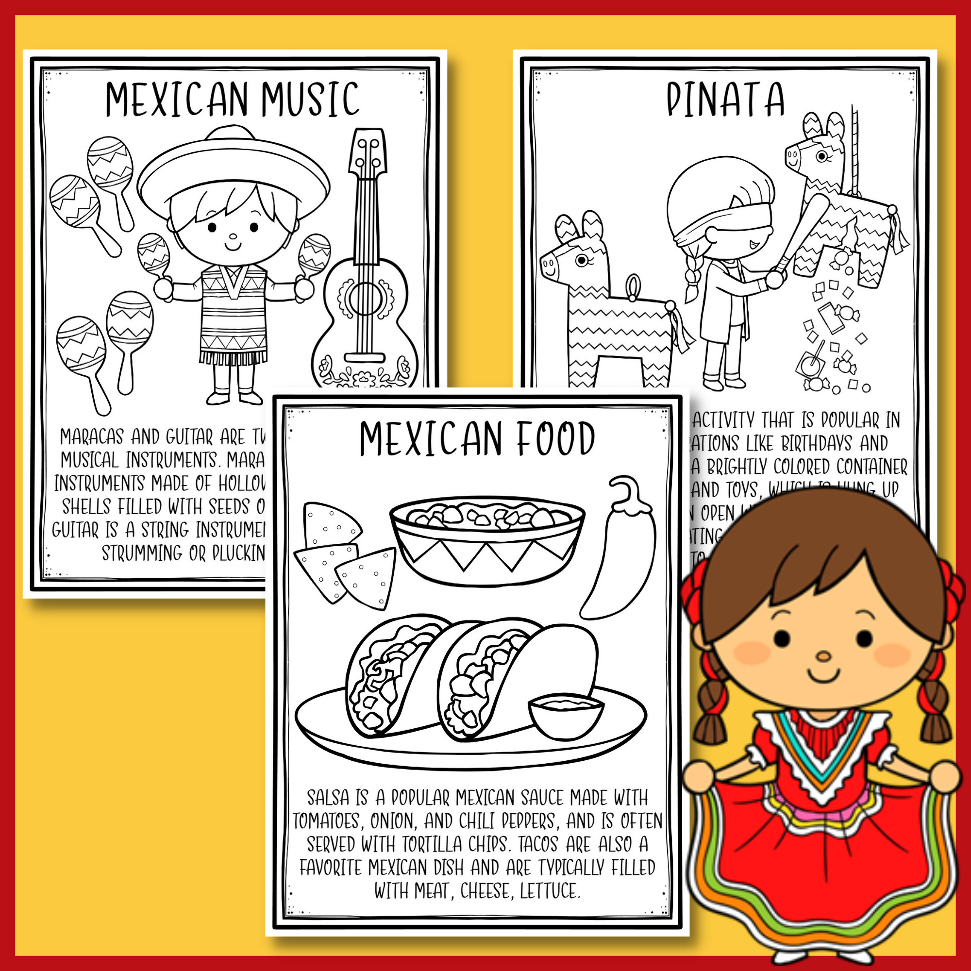 Cinco de mayo coloring pages mexican fiesta cinco de mayo coloring sheets made by teachers