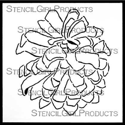 Pine cone stencil jane lafazio stencilgirl products