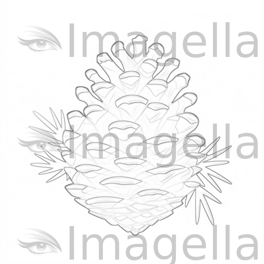 Pinecone clipart in minimalist art style k vector svg clipart â