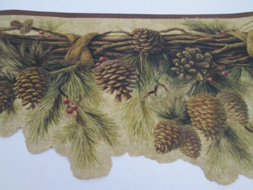 pine cone wallpaper borders