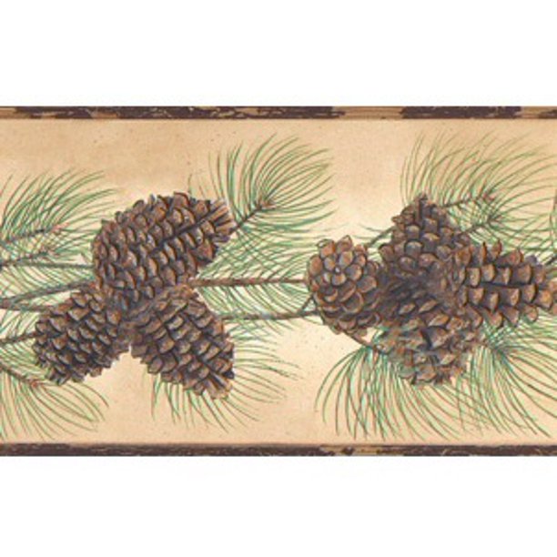 pine cone wallpaper borders