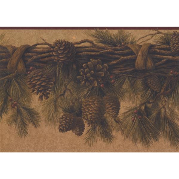 pine cone wallpaper borders