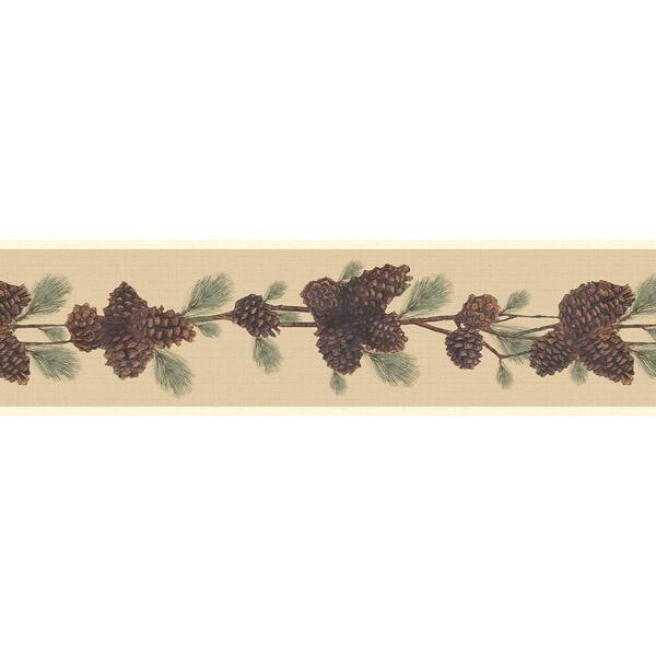 pine cone wallpaper borders