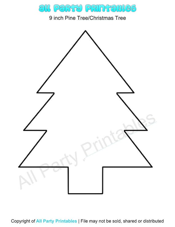 Pine tree printable template