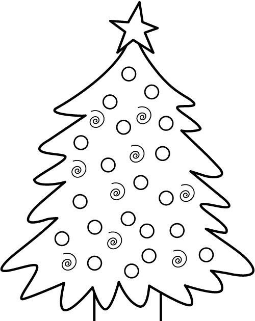 Kids under pine trees coloring pages