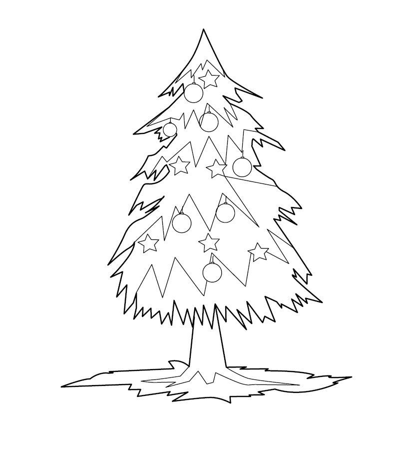 Christmas tree colouring page free colouring book for children â monkey pen store