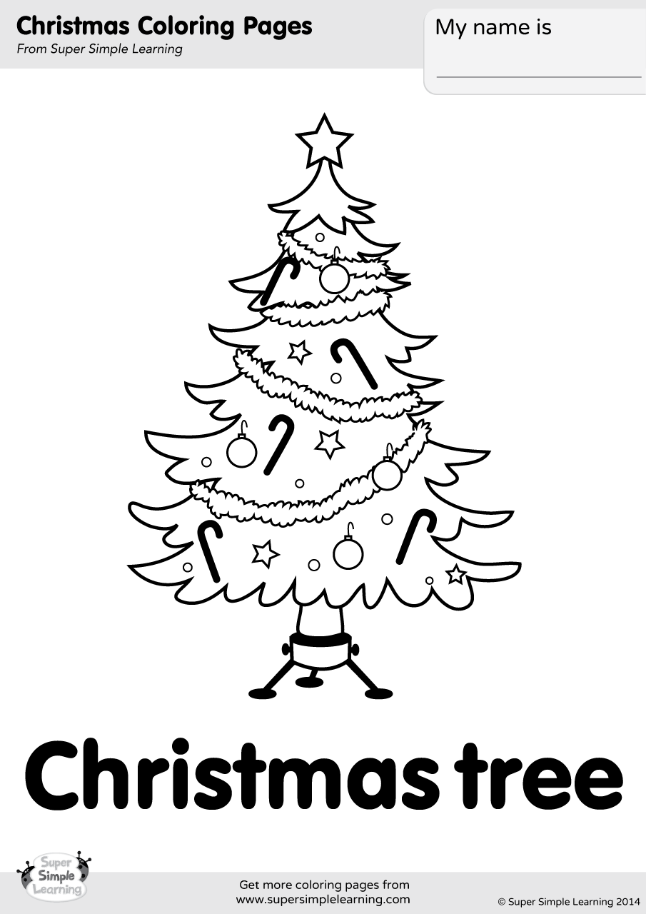 Christmas tree coloring page