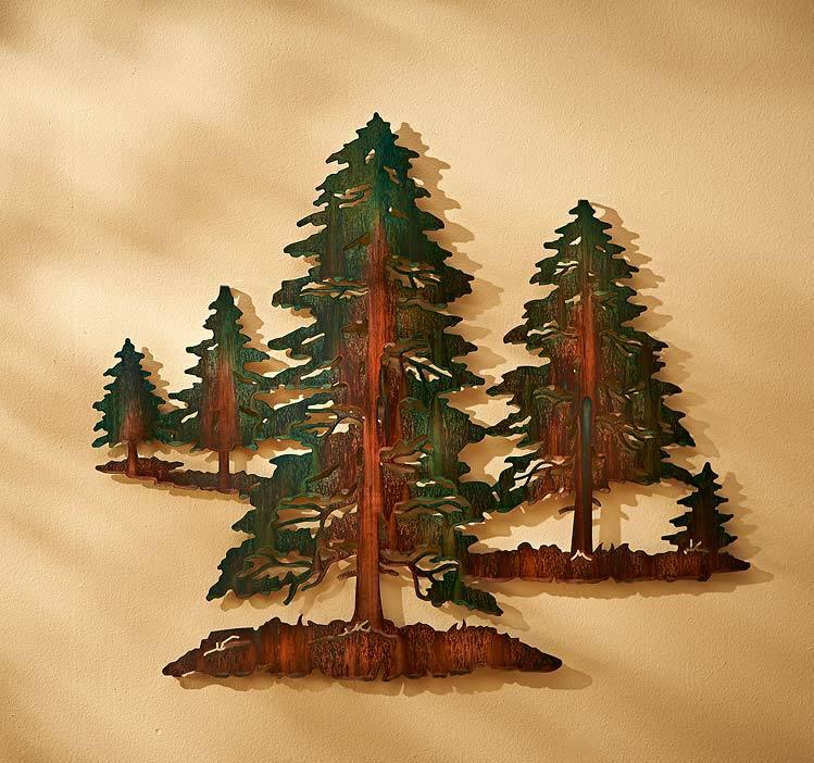 Pine tree metal wall art â wild wings