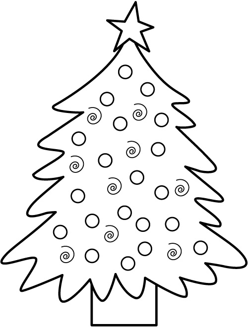 Kids under pine trees coloring pages