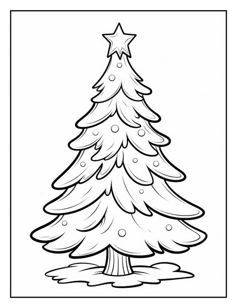 Christmas tree coloring pages