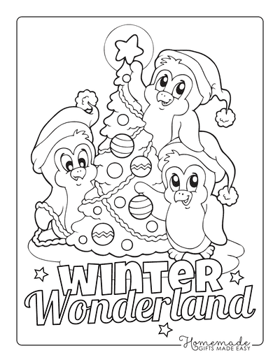 Christmas tree coloring pages for kids adults