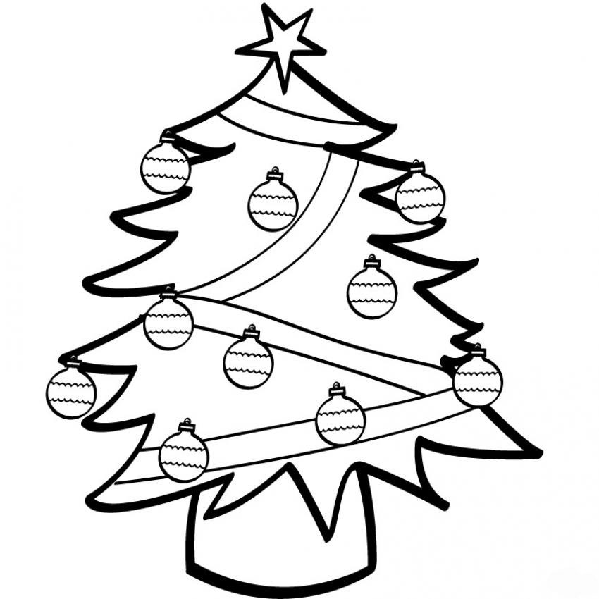 Kids under pine trees coloring pages