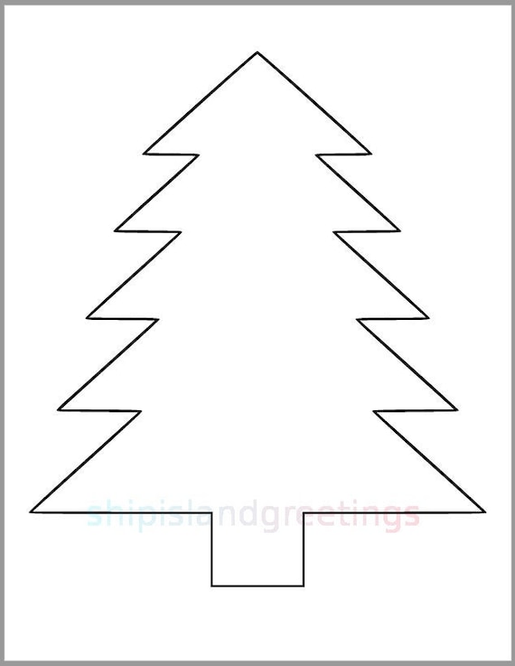 Printable pine tree template