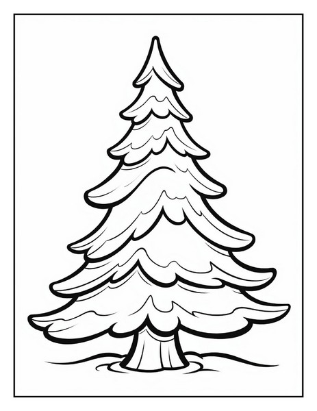 Christmas tree coloring pages