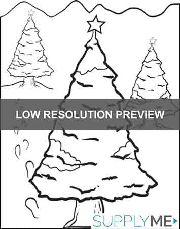 Printable christmas tree coloring page for kids â