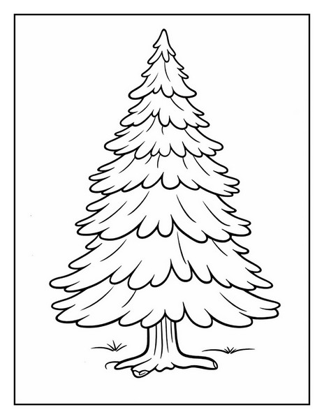 Christmas tree coloring pages