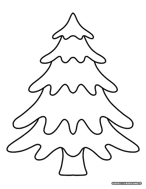 Christmas tree coloring pages