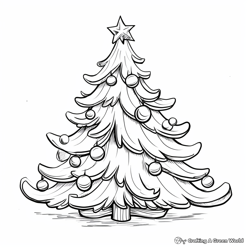 Christmas tree coloring pages