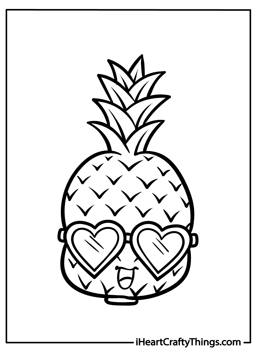 Pineapple coloring pages free printables