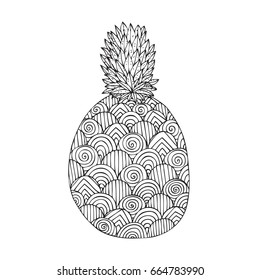 Pineapple coloring book images stock photos d objects vectors