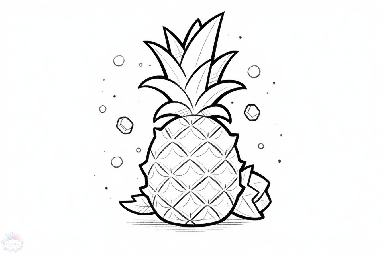 Pineapple coloring pages