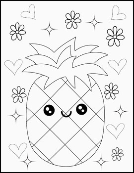 Pineapple coloring pages